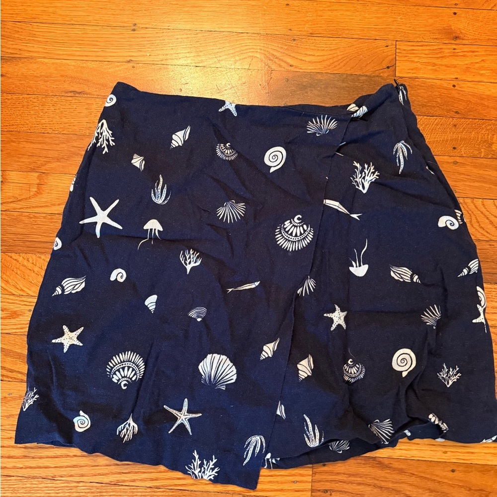 a new day Navy and White Print Skirt